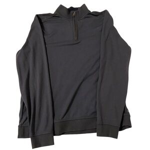 Ted Baker London Quarter Zip Pullover Black Long Sleeve Size 4 (XL)